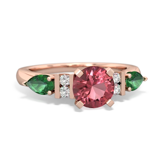 tourmaline-lab emerald engagement ring