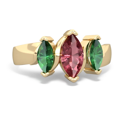 tourmaline-lab emerald keepsake ring