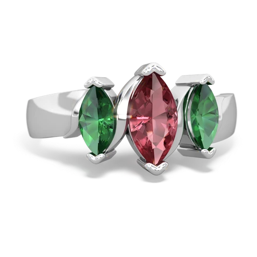 tourmaline-lab emerald keepsake ring