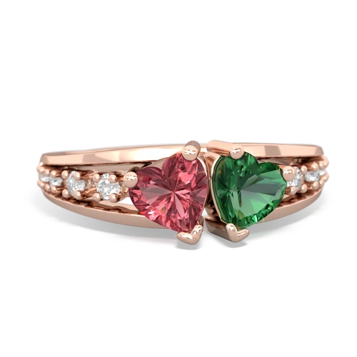 tourmaline-lab emerald modern ring