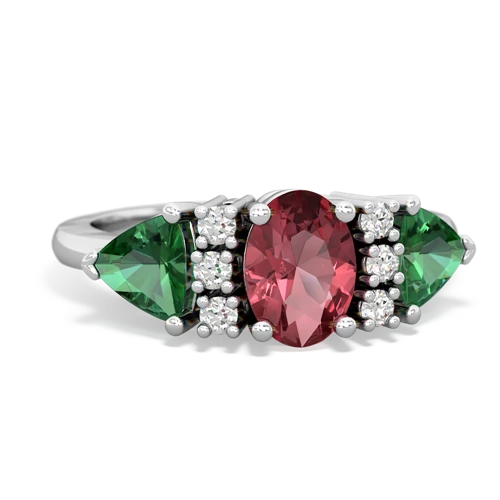 tourmaline-lab emerald timeless ring