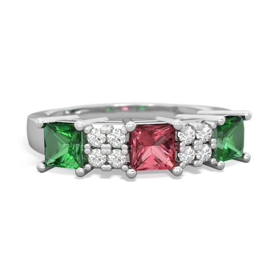 tourmaline-lab emerald timeless ring