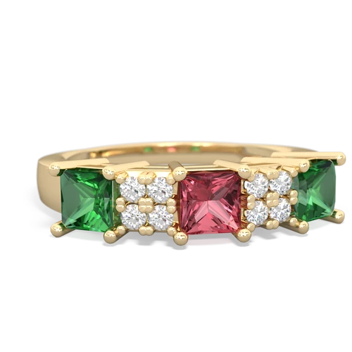 tourmaline-lab emerald timeless ring