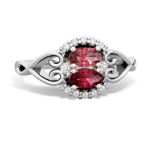 tourmaline-lab ruby antique keepsake ring