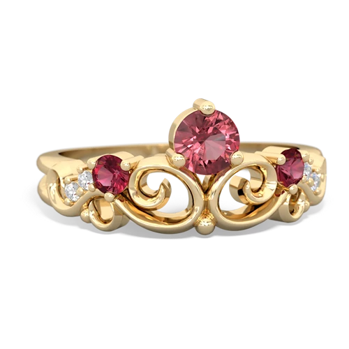 tourmaline-lab ruby crown keepsake ring