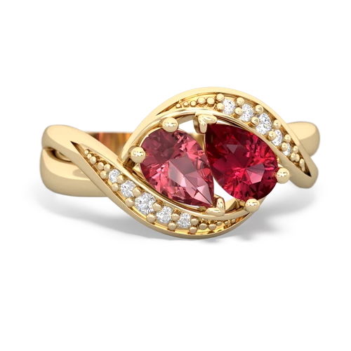 tourmaline-lab ruby keepsake curls ring