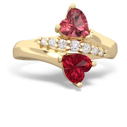 tourmaline-lab ruby modern ring