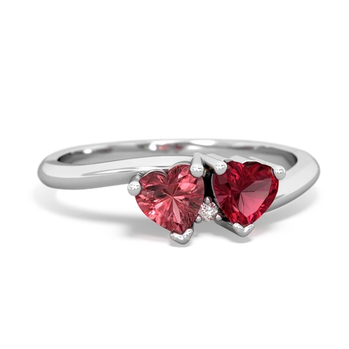 tourmaline-lab ruby sweethearts promise ring