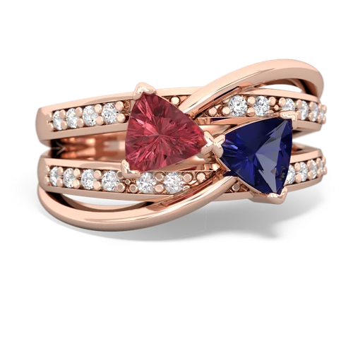 tourmaline-lab sapphire couture ring