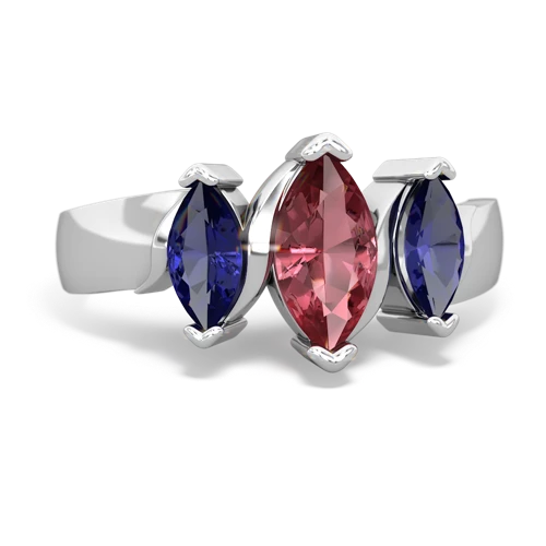 tourmaline-lab sapphire keepsake ring