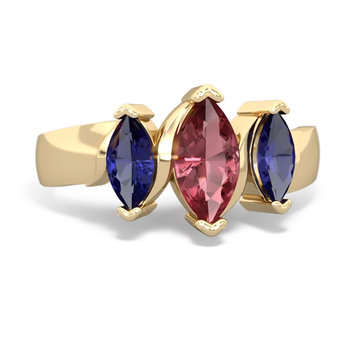 tourmaline-lab sapphire keepsake ring