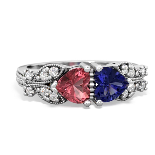 tourmaline-lab sapphire keepsake butterfly ring