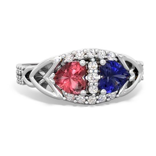 tourmaline-lab sapphire keepsake engagement ring