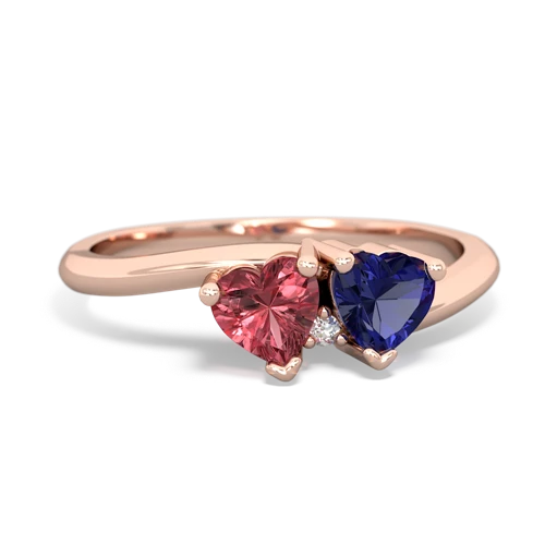 tourmaline-lab sapphire sweethearts promise ring