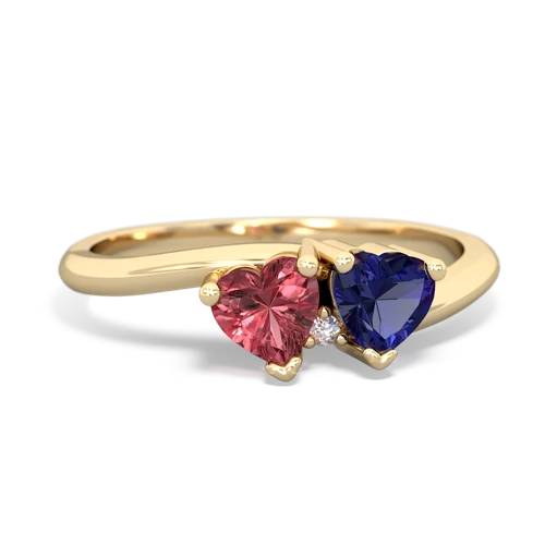 tourmaline-lab sapphire sweethearts promise ring