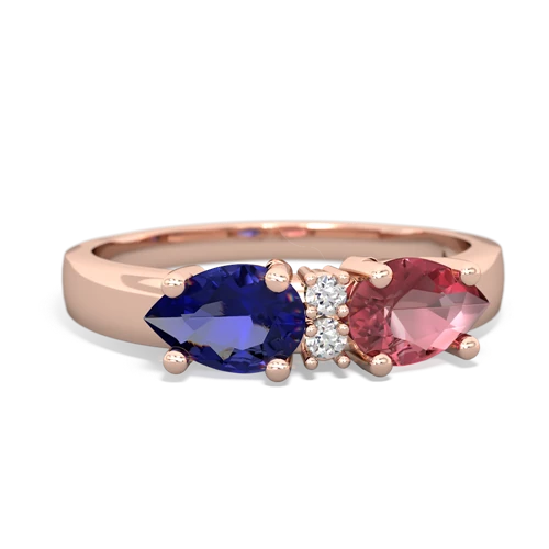 tourmaline-lab sapphire timeless ring