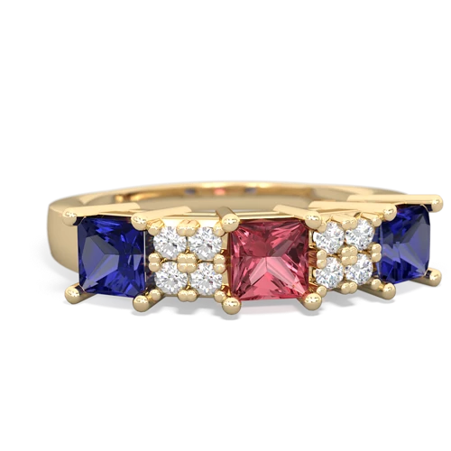 tourmaline-lab sapphire timeless ring