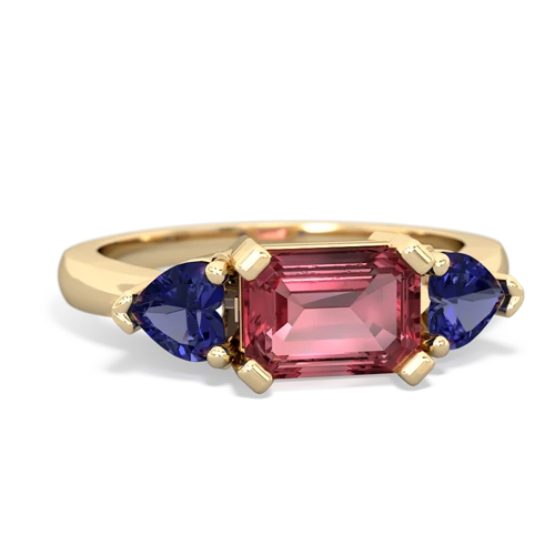 tourmaline-lab sapphire timeless ring