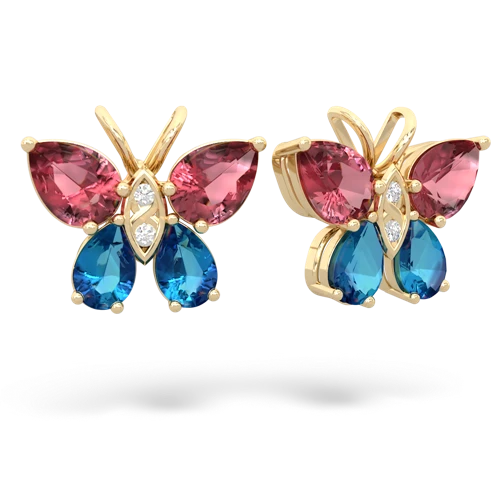 tourmaline-london topaz butterfly earrings