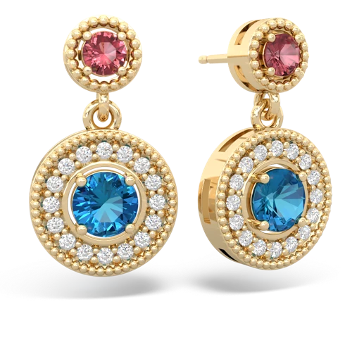 tourmaline-london topaz halo earrings