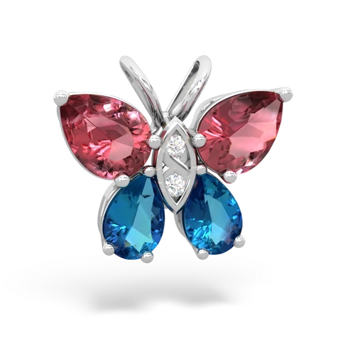 tourmaline-london topaz butterfly pendant