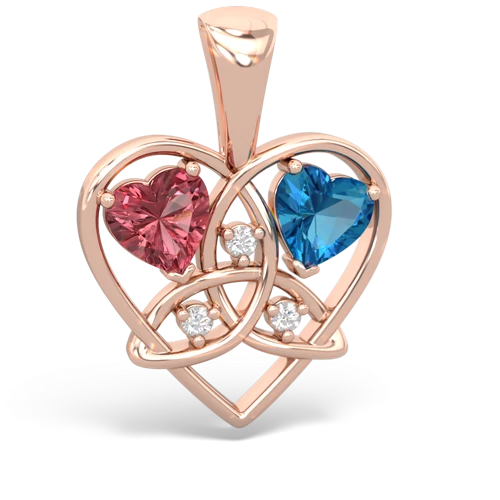 tourmaline-london topaz celtic heart pendant