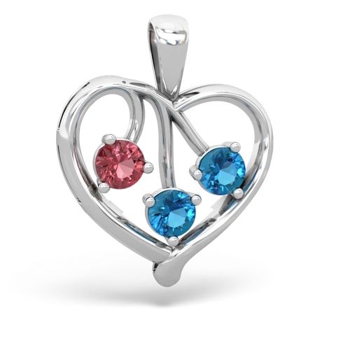 tourmaline-london topaz love heart pendant