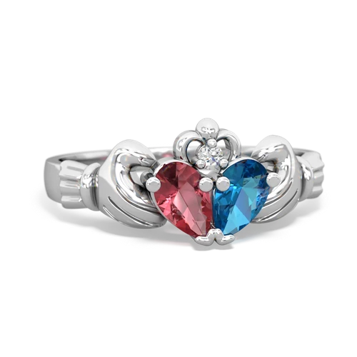 tourmaline-london topaz claddagh ring