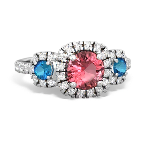 tourmaline-london topaz three stone regal ring