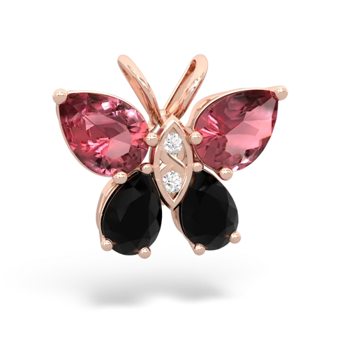 tourmaline-onyx butterfly pendant