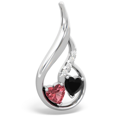 tourmaline-onyx keepsake swirl pendant