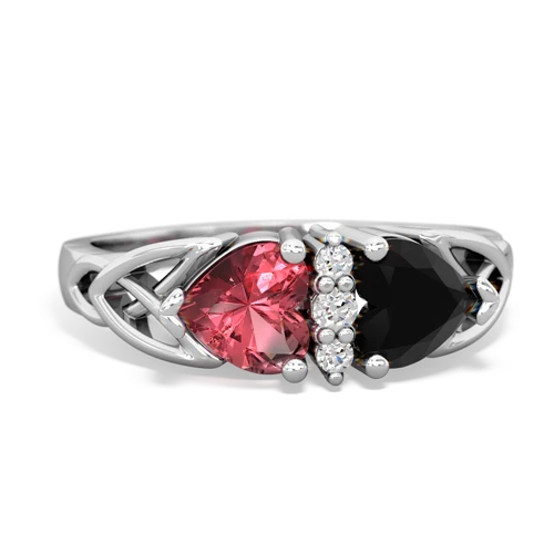 tourmaline-onyx celtic ring