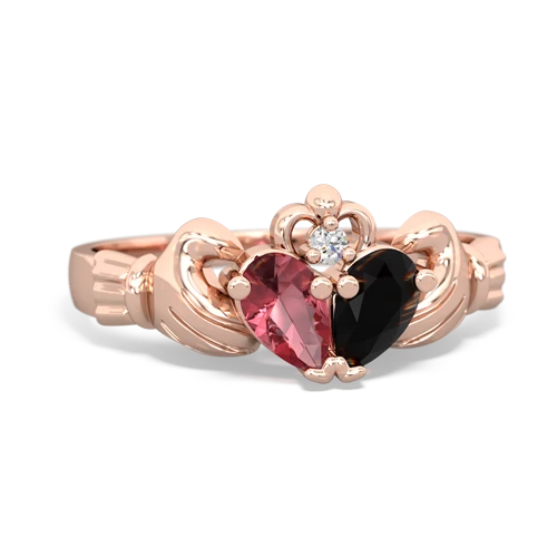 tourmaline-onyx claddagh ring