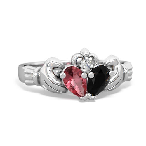 tourmaline-onyx claddagh ring