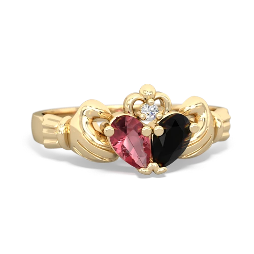 tourmaline-onyx claddagh ring