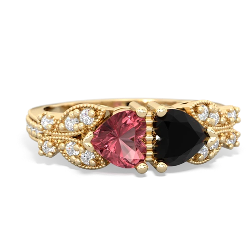 tourmaline-onyx keepsake butterfly ring