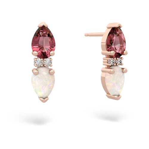 tourmaline-opal bowtie earrings