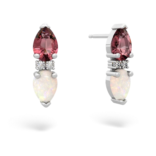 tourmaline-opal bowtie earrings