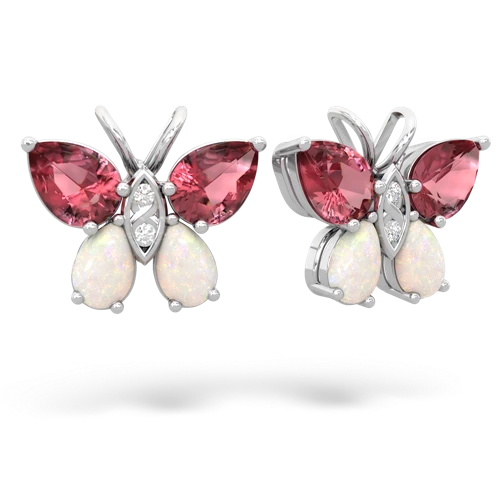 tourmaline-opal butterfly earrings