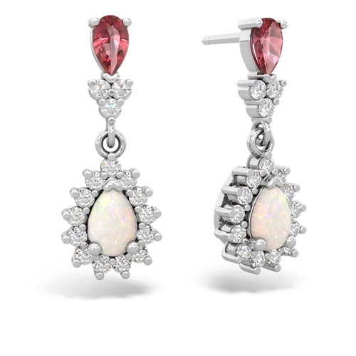 tourmaline-opal dangle earrings
