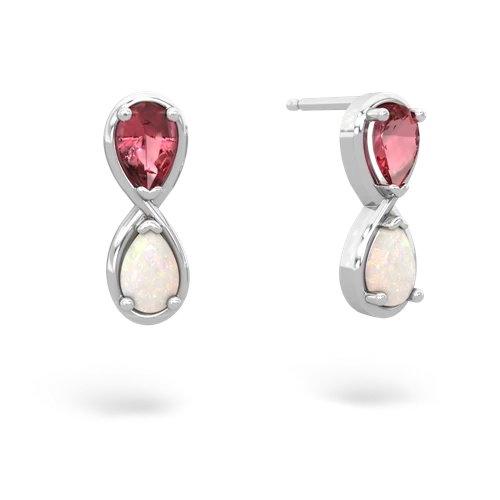 tourmaline-opal infinity earrings