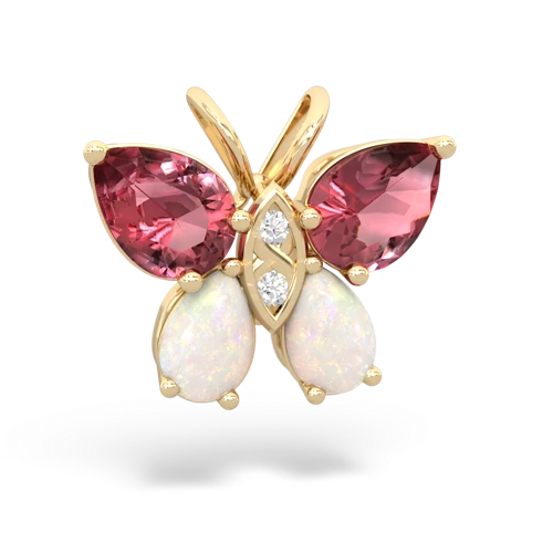 tourmaline-opal butterfly pendant