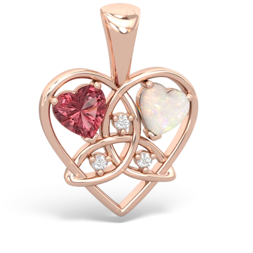 tourmaline-opal celtic heart pendant