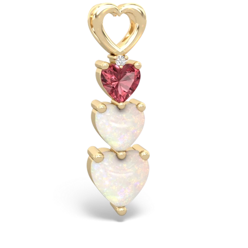 tourmaline-opal three stone pendant
