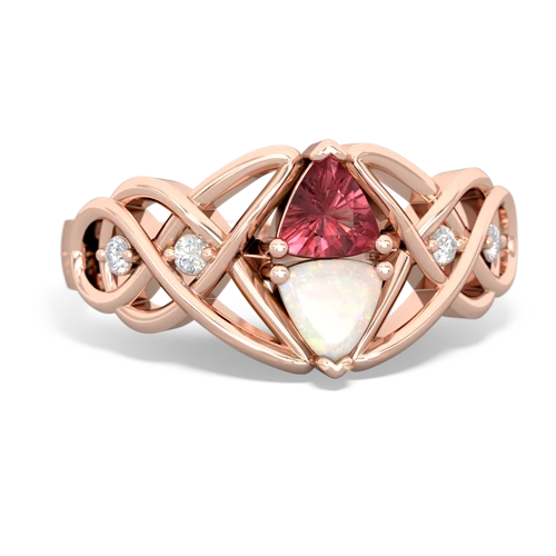 tourmaline-opal celtic knot ring