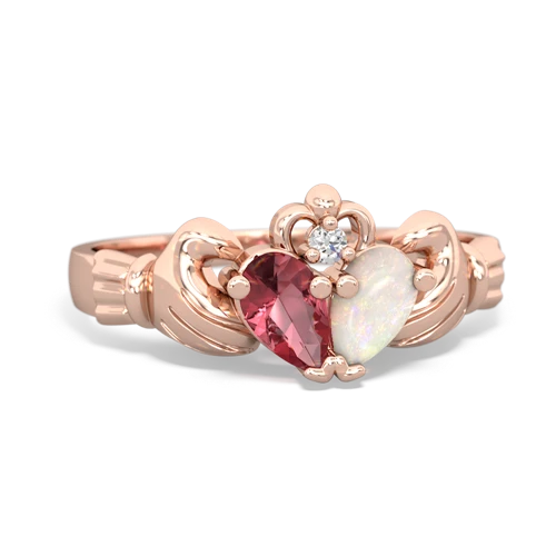 tourmaline-opal claddagh ring