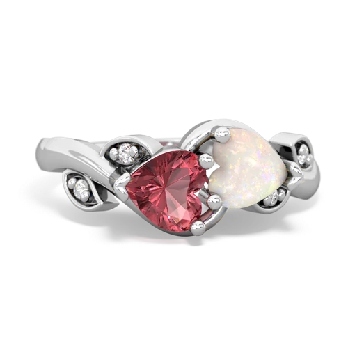 tourmaline-opal floral keepsake ring