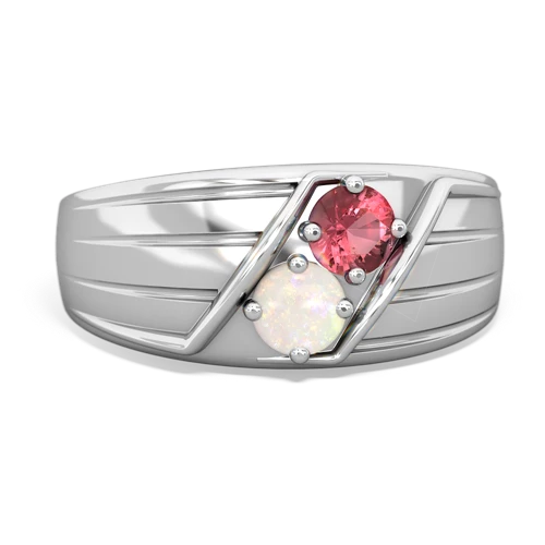 tourmaline-opal mens ring