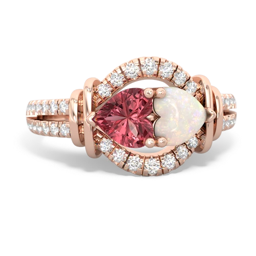 tourmaline-opal pave keepsake ring