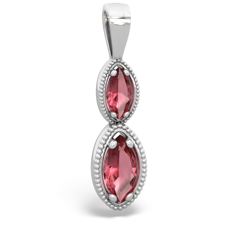 tourmaline antique milgrain pendant